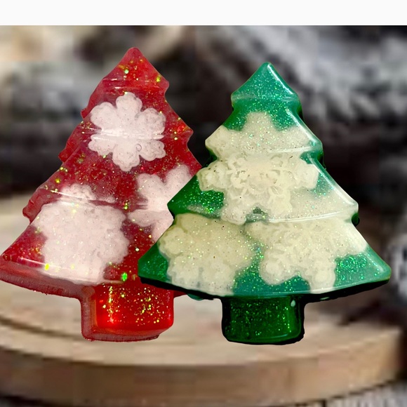 Christmas Tree Soap, Artisian Holiday, Wonderland Party, Christmas Bath Decor - Picture 5 of 14